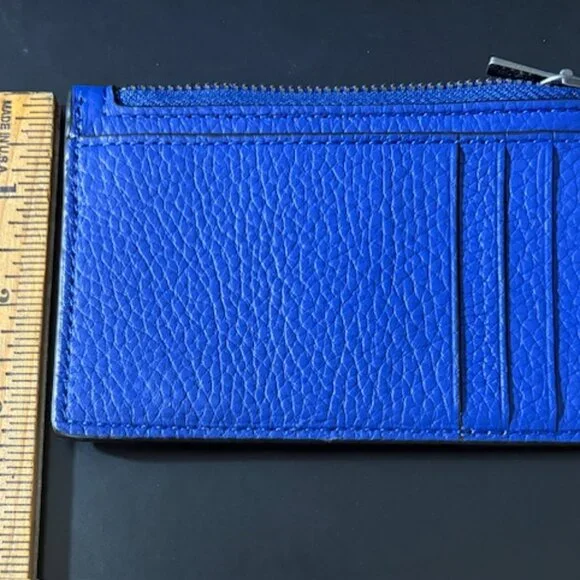 Coach Slim Card Case - Blue Leather - Picture 2 of 2